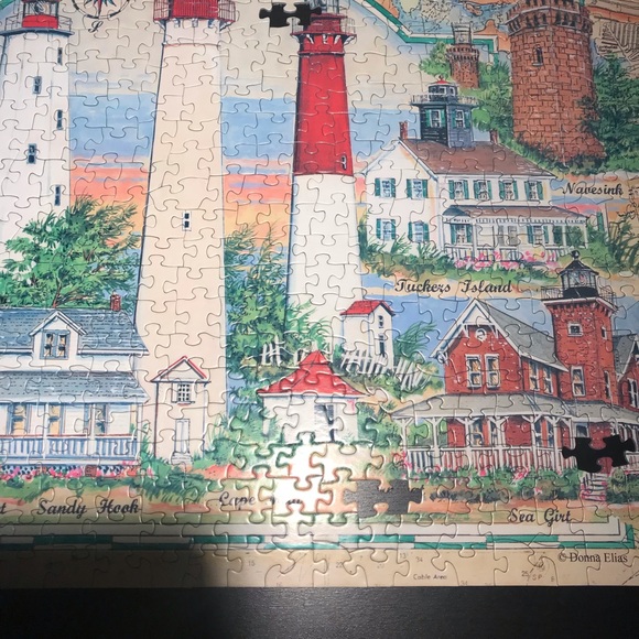 Heritage Jigsaw Puzzle 550 pc. Lighthouses of New Jersey 24" x 18" COMPLETE READ - Picture 7 of 16